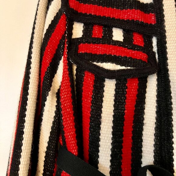 Isabel Marant Etoile Wool / Cotton Blend Red Striped Jacket - Picture 3 of 5